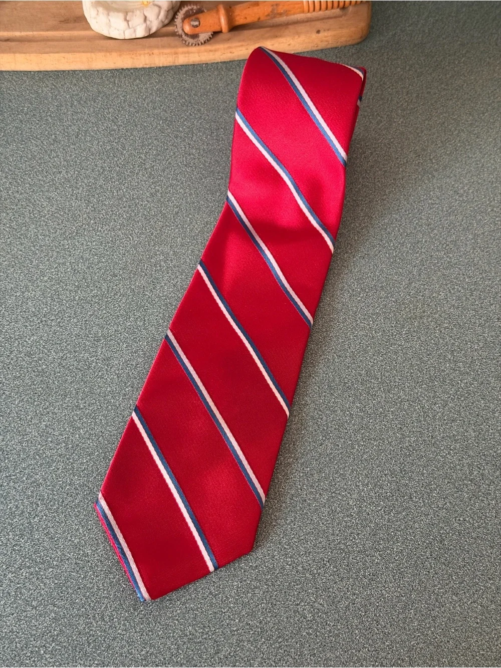 Vintage Yves Saint Laurent red silk necktie